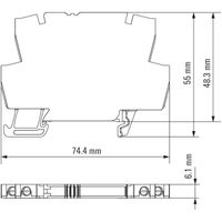 Weidmüller Optokoppelingsrelais 8950700000-1 0.1 A Schakelspanning (max.): 48 V/DC 1 stuk(s) - thumbnail