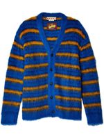 Marni cardigan en mohair mélangé à rayures - Bleu