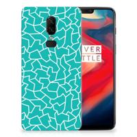 OnePlus 6 Hoesje maken Cracks Blue