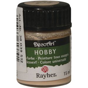 Beige acrylverf/allesverf potje 15 ml hobby/knutselen