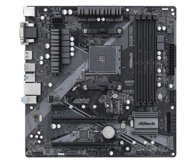 ASRock B450M Pro4 R2.0 Moederbord Socket AMD AM4 Vormfactor Micro-ATX Moederbord chipset AMD® B450