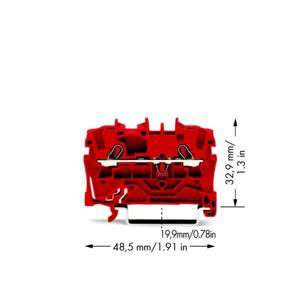 WAGO 2002-1203 Doorgangsklem 5.20 mm Spanveer Rood 100 stuk(s)