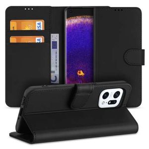 Book Case Hoesje voor de OPPO Find X5 Pro Zwart met Pasjeshouder