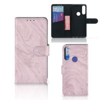 Alcatel 1S 2020 Bookcase Marble Pink - Origineel Cadeau Vriendin - thumbnail