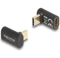 Delock Adapter USB 40 Gbps USB Type-C™ PD 3.0 100 W Stecker zu Buchse gewinkelt