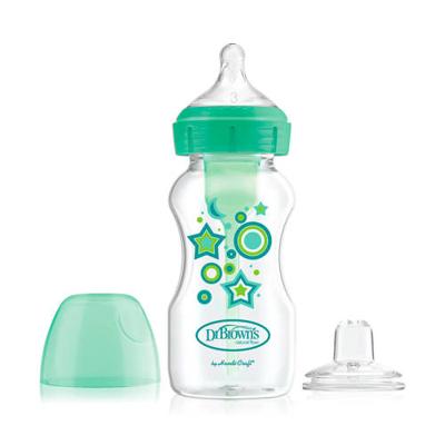 Dr. Brown's Dr. Brown's Options + Bottle to Sippy starterkit BH 270 ml groen Dr. Brown's Dr. Brown's Options + Bottle to Sippy starterkit BH 270 ml groen