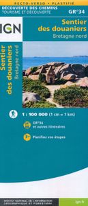 Wandelkaart - Wegenkaart - landkaart Sentier des Douaniers - Bretagne