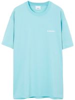 Burberry t-shirt en coton à logo imprimé - Bleu