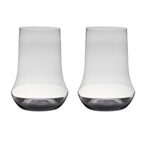 Set van 2x stuks transparante luxe grote vaas/vazen van glas 45 x 33 cm