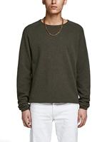 JACK & JONES gebreide tru heren Jjehill Knit Crew Neck Noos , groen (Olive Night Detail: Melange) , M