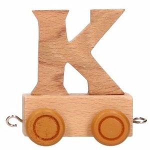 Houten letter treintje K   -