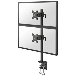 Neomounts FPMA-D700DV Monitor-tafelbeugel 2-voudig 25,4 cm (10) - 68,6 cm (27) Zwart In hoogte verstelbaar, Kantelbaar, Zwenkbaar, Roteerbaar