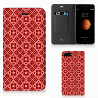 Apple iPhone 7 Plus | 8 Plus Hoesje met Magneet Batik Rood
