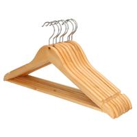 Kledinghangers - 8x - hout - luxe hangers - thumbnail