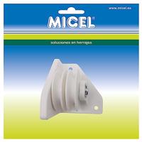 MICEL - 92581 zijrol voor pergola, voor terugkeer met dubbel touw 8 mm, wit, 73 x 73 x 80 mm