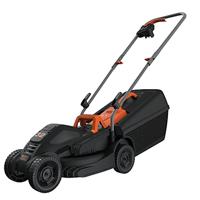 BLACK & DECKER BEMW351 elektrische grasmaaier (1.000 W, 32 cm maaibreedte, 3-voudig axiale maaihoogteverstelling, 35 l grasopvangbak, ideaal voor kleine tuinen),Meerkleurig