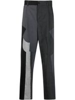 Feng Chen Wang pantalon droit à design patchwork - Gris - thumbnail