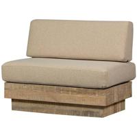 Basiclabel Balk Muurbankje Incl. Kussens - Hout - Naturel - 87x107x66