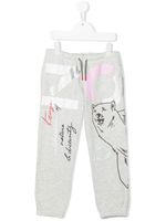 Kenzo Kids pantalon de jogging à logo imprimé - Gris