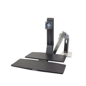 Ergotron WorkFit-A Monitor-tafelbeugel 1-voudig 25,4 cm (10) - 61,0 cm (24) Zwart, Aluminium (gepolijst) In hoogte verstelbaar, Toetsenbordhouder, Kantelbaar,