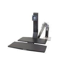 Ergotron WorkFit-A Monitor-tafelbeugel 1-voudig 25,4 cm (10) - 61,0 cm (24) Zwart, Aluminium (gepolijst) In hoogte verstelbaar, Toetsenbordhouder, Kantelbaar, - thumbnail