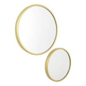 LOFT42 Mirror Spiegels Rond Goud Set van 2 - Metaal - Ø45 & Ø35