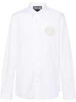 Versace Jeans Couture chemise en popeline à logo brodé - Blanc