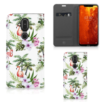 Nokia 8.1 Hoesje maken Flamingo Palms