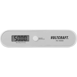 VOLTCRAFT KS-5000 Kofferweegschaal Weegbereik (max.) 50 kg Resolutie 10 g Grijs