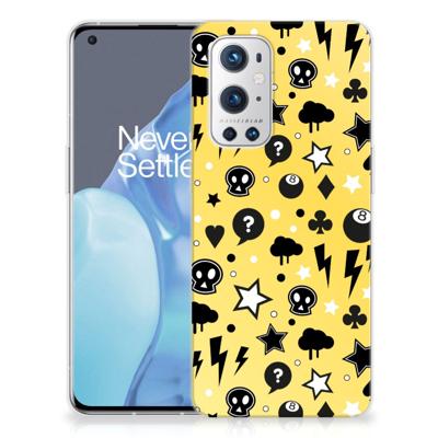 Silicone Back Case OnePlus 9 Pro Punk Geel Silicone Back Case OnePlus 9 Pro Punk Geel