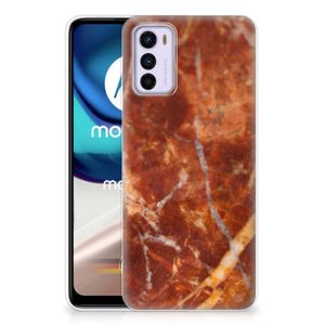 Motorola Moto G42 TPU Siliconen Hoesje Marmer Bruin