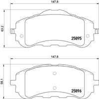 Remmenset, remschijf BREMBO, Remschijftype: Binnen geventileerd, Inbouwplaats: Vooras, u.a. für Peugeot - thumbnail