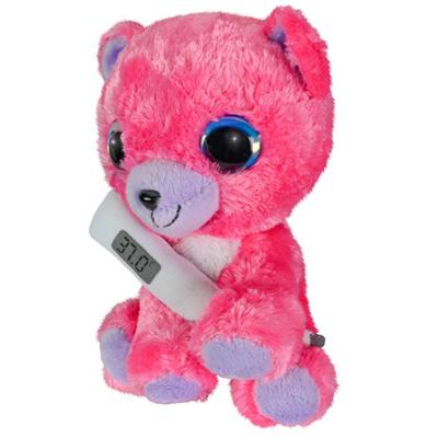 Lumo Stars knuffelbeer met thermometer junior 15 cm pluche roze Lumo Stars knuffelbeer met thermometer junior 15 cm pluche roze