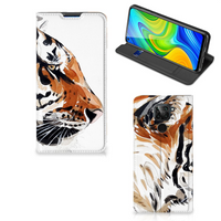 Bookcase Xiaomi Redmi Note 9 Watercolor Tiger