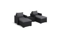 Allibert California Balkonset Deluxe - 2 a 4 personen - Grafiet