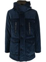 Woolrich veste en velours côtelé à capuche - Bleu - thumbnail