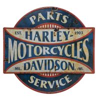 Harley-Davidson Parts & Service Metalen Bord - thumbnail