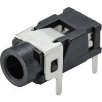 TRU COMPONENTS TC-9465732 Jackplug 3.5 mm Bus, inbouw horizontaal Aantal polen: 3 Stereo Zwart 1 stuk(s) - thumbnail