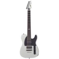 ESP E-II T-B7 Baritone Snow White 7-snarige elektrische gitaar met koffer