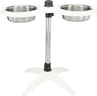 Trixie Houder Comed..Instelling, melamine/staal. 2 × 1,6 l/Ø 21,Bl