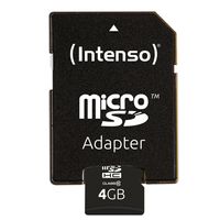 Intenso microSDHC 4GB Class 10 geheugenkaart incl. SD adapter - thumbnail