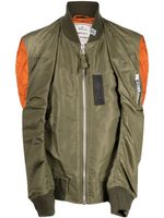 Maison MIHARA YASUHIRO veste bomber à design superposé - Vert