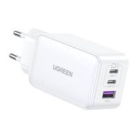 UGREEN USB-A+2xUSB-C 65W GaN Tech oplader, wit