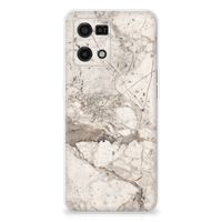 OPPO Reno7 4G TPU Siliconen Hoesje Marmer Beige