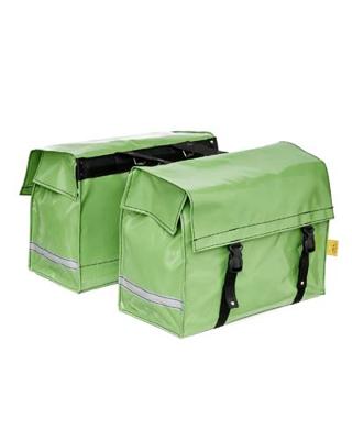 DE POORT dubbele fietstas 55L, appelgroen