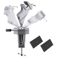 BERNSTEIN Spannfix kogelgewricht-bankschroef draaibaar 360° + 45° kantelbaar, om vast te klemmen, kbreedte 50 mm, tafelbankschroef met spanbekken, spanwijdte 70 mm