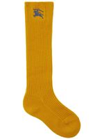 Burberry chaussettes en maille nervurée - Jaune