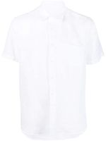 120% Lino chemise en lin à manches courtes - Blanc