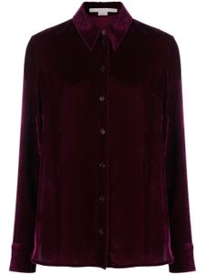 Stella McCartney chemise en velours à boutonnière - Violet