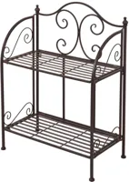 Premium Plantenrek Metaal, 2 verdiepingen - 48 x 27 x 65 cm